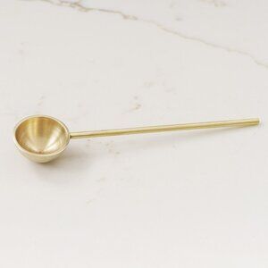 Brass Flour & Coffee Scoop - Handcrafted Gold Serving Tool